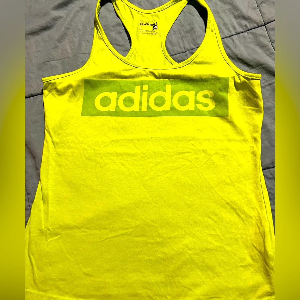 Women’s Neon green Racer top tank. Climate/ Large